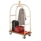 Global Industrial Gold Stainless Steel Bellman Cart Curved Uprights 6 Rubber Casters, 41-1/4L x 24W x 73H 985118GD - alternate 7